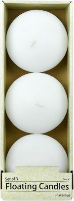 Sacred Ceylon Floating Candles XL Large 44mm x76mm 125g 8Hr to 10Hr (+/-) Burn White 50 Pack - Image 7
