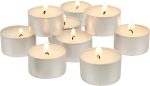 Sacred Ceylon - Tealight Candles White Unscented Large -25mmx38mm 26g 6Hr to 7Hr (+/-) Paraffin Candles Bulk 25 Pack