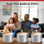 Sacred Ceylon - Tealight Candles White Unscented Large -25mmx38mm 26g 6Hr to 7Hr (+/-) Paraffin Candles Bulk 25 Pack - Image 2