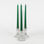 Sacred Ceylon Gold Smoke Taper / Dinner Candle – 8.5″ Unscented Green 6 pack - තොග මිල ලබා ගත හැක