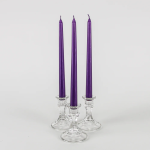 Sacred Ceylon Gold Smoke Taper / Dinner Candle – 12″ Unscented Purple 12" (H) x .75" (W - base) set of 12