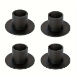 4pcs Black Candle Holder Vintage Candle Holder (without candles)