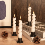 4pcs Black Candle Holder Vintage Candle Holder (without candles) - Image 6