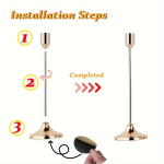 3pcs Elegant Metal Candle Holders Set, Polished Finish, Versatile for Home Decor (without candles) - Image 2