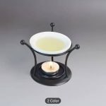 Black Metal Candle Holder & Essential Oil Burner - Ceramic -only burner