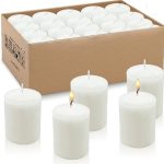 Gold Smoke Pillar Candles Small Unscented Dripless White - 1.5"x3" - (Pack of 6 Candles) (ඉටිපන්දම් 6 ක ඇසුරුමක්)