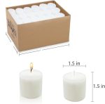 Gold Smoke – Votive Candles Unscented 2″ W- 1.5″ H with Set of 12 – Orange (Candle Only) (සුවඳ නැති ඉටිපන්දම් 2″ W- 1.5″ H  –  (ඉටිපන්දම පමණි)) - Image 5