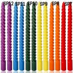 Spiral Taper Candle 12" (Pack of 6 Candles) (ඉටිපන්දම් 6 ක ඇසුරුමක්) SP7- SP12 Select Color - වර්ණය තෝරන්න
