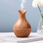 Ultrasonic Aroma Humidifier | Mist Maker With RGB LED Light Brown