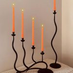 Spiral Taper Candle 12" ORANGE Unscented Dripless Candlesticks (Pack of 12 Candles) (ඉටිපන්දම් 12 ක ඇසුරුමක්) - Image 2