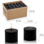 Gold Smoke Unscented BLACK Votive Candles Bulk  - 1.5"x2" (Pack of 12 Candles) (ඉටිපන්දම් 12 ක ඇසුරුමක්) Wholesale - Image 2