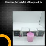 Clearance Pillar Candle Pink - 2" x2"  Unscented Solid Pillar Candles 4 Candle Pack