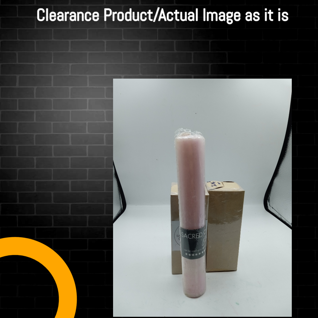 black Friday sale - Made with PosterMyWall (27) Clearance Baby Candle Pink - 8" Unscented Solid Pillar Candles 1 Candle Pack - Image 1