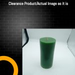 Clearance Pillar Candle - 3"x6" Green  Unscented Solid Pillar Candle (1 candle)