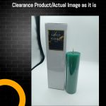 Clearance Pillar Candle - 2"x6" Green  Unscented Solid Pillar Candle (1 candle)