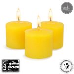 Gold Smoke – Votive Candles Unscented 2″ W- 1.5″ H with Set of 12 – Yellow (Candle Only) (සුවඳ නැති ඉටිපන්දම් 2″ W- 1.5″ H  –  (ඉටිපන්දම පමණි))