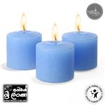 Gold Smoke – Votive Candles Unscented 2″ W- 1.5″ H with Set of 12 – Light Blue (Candle Only) (සුවඳ නැති ඉටිපන්දම් 2″ W- 1.5″ H  –  (ඉටිපන්දම පමණි))