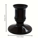 Elegant Black Candle Holders | Cylindrical Table Centerpieces, Durable Plastic Candlesticks for Weddings, Parties, Banquets, Halloween, Christmas Decorations - Indoor/Outdoor Table Decor, Modern Aesthetic Style, Sturdy Stand - Image 3