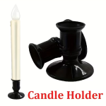Elegant Black Candle Holders | Cylindrical Table Centerpieces, Durable Plastic Candlesticks for Weddings, Parties, Banquets, Halloween, Christmas Decorations - Indoor/Outdoor Table Decor, Modern Aesthetic Style, Sturdy Stand - Image 2