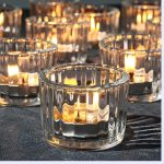 Tea Light Candle Holders 1.46"H x 2.26"w GLASS  MOQ 6 අවම ඇණවුම 6 Code 3010